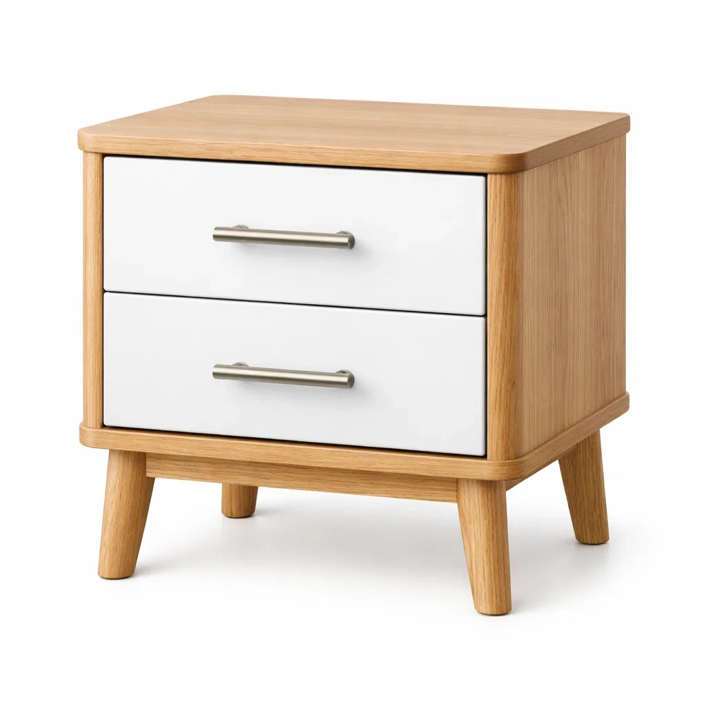 Nachttisch aus holz mit 2 schubladen 50x40x55 cm-nesthomelyx