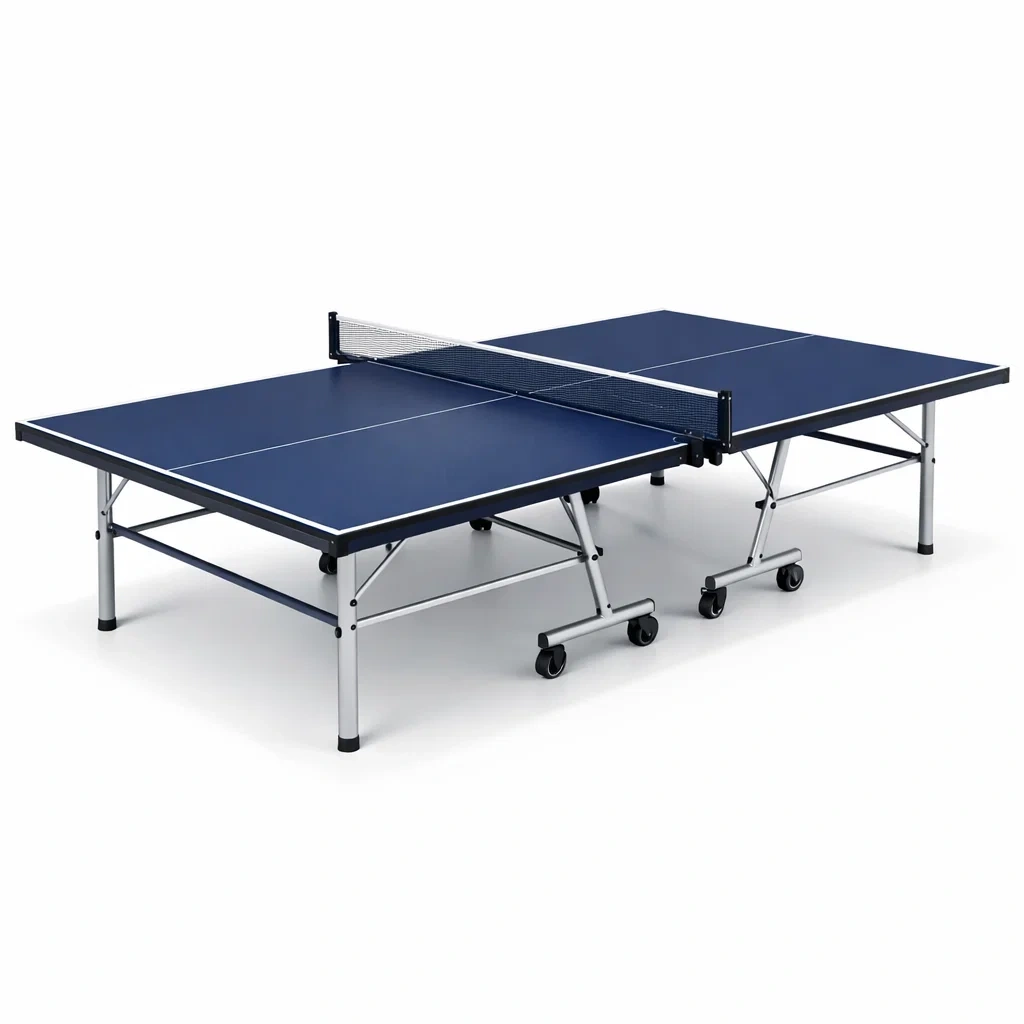 Tischtennistisch mdf stahl klappbar dunkelblau indoor-nesthomelyx