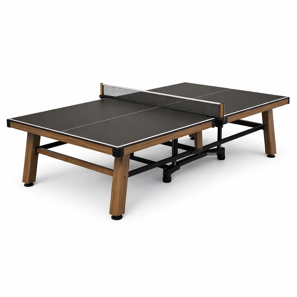 Tischtennistisch holz metall schwarz 274x152x76 cm-nesthomelyx