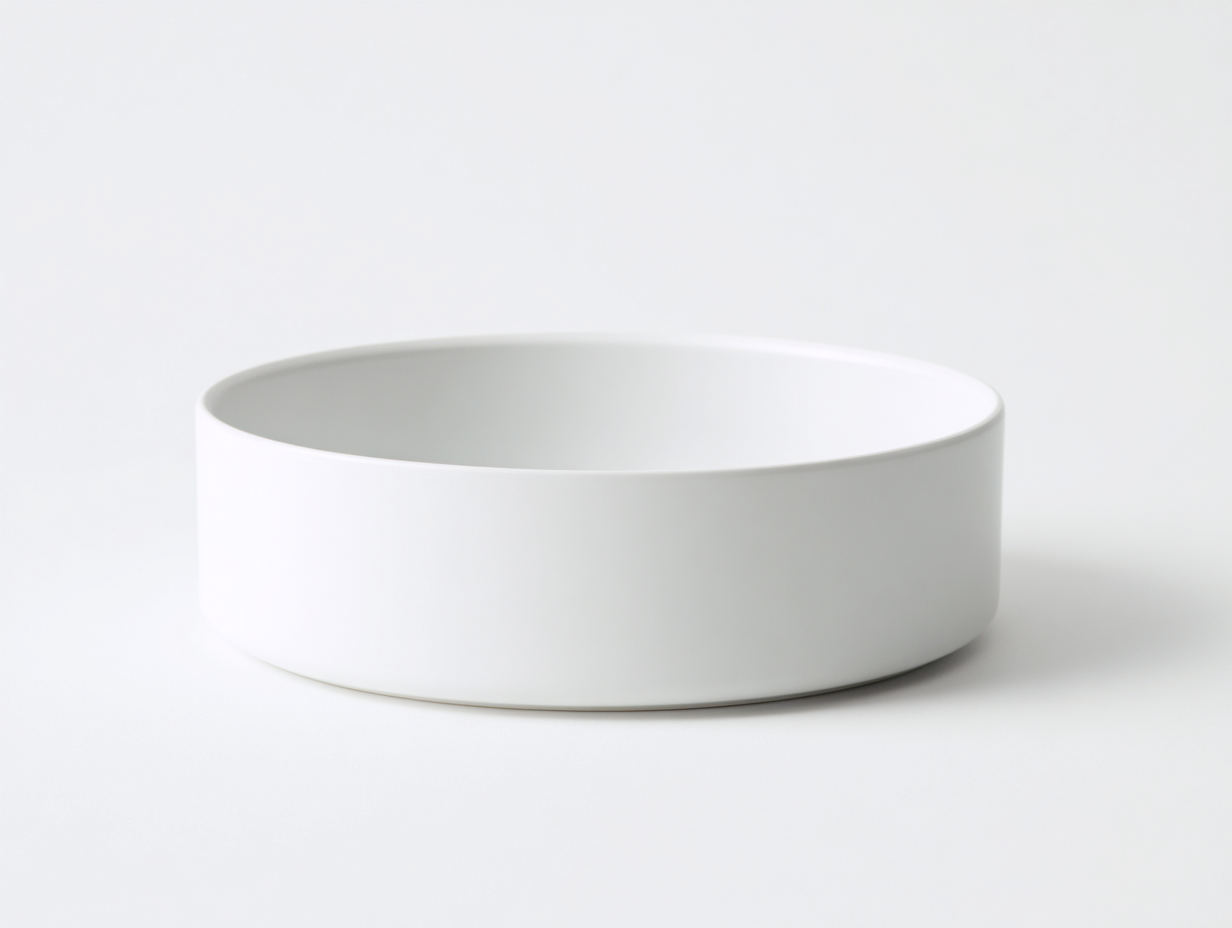 Vaso da esterno rotondo in ceramica 50x50x20 cm - bianco - per giardino e terrazza - design minimalista