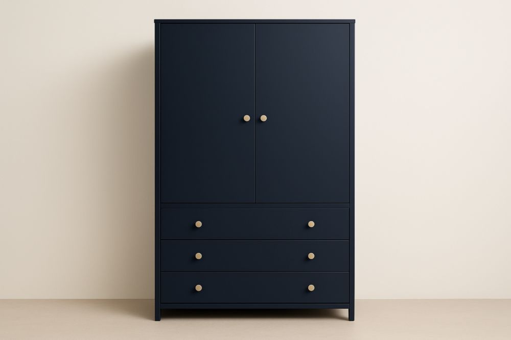 Armoire en Bois stratifié Bleu 180cm x 90cm x 50cm