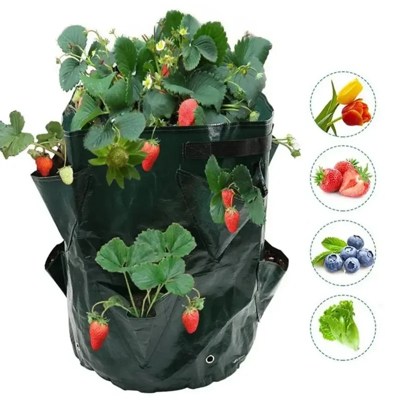 Bolsas colgantes para plantar en el jardín