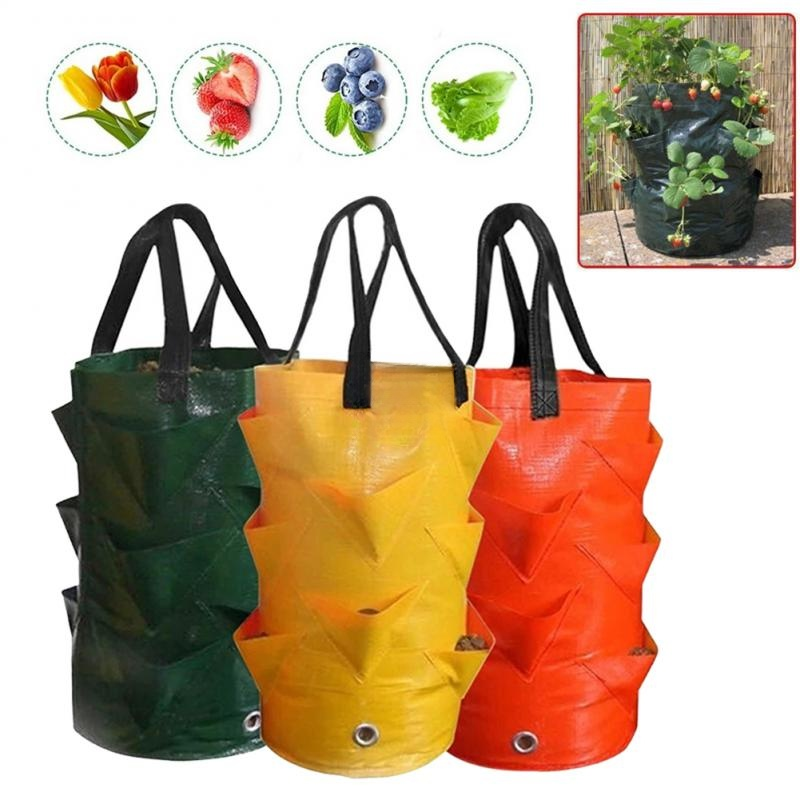 Bolsas colgantes para plantar en el jardín