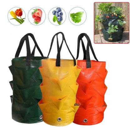 Bolsas colgantes para plantar en el jardín