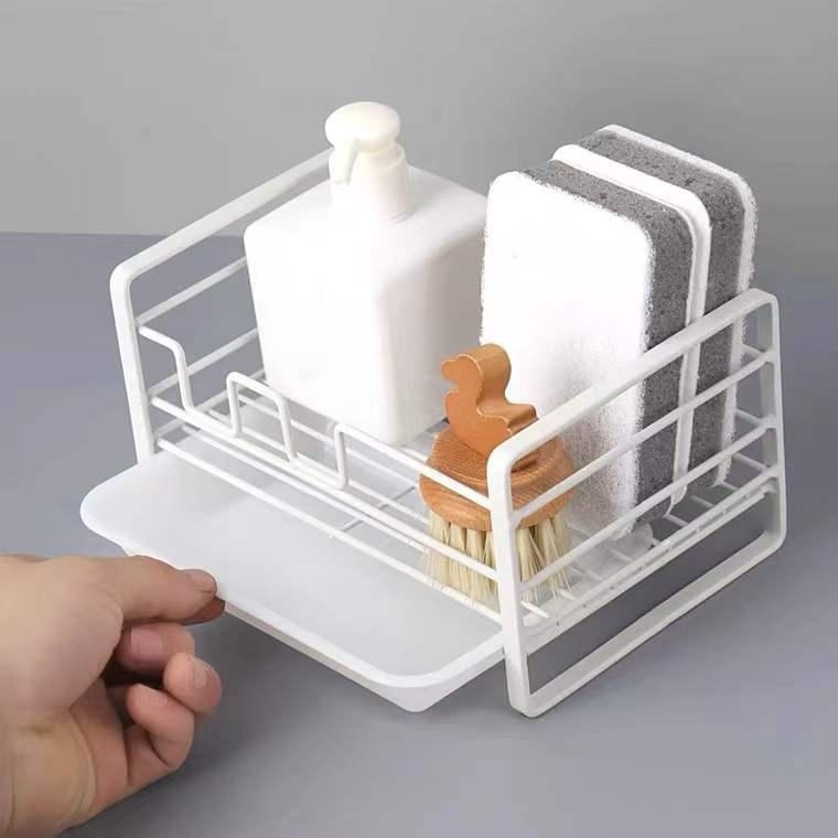 Kitchen iron sponge drain rack