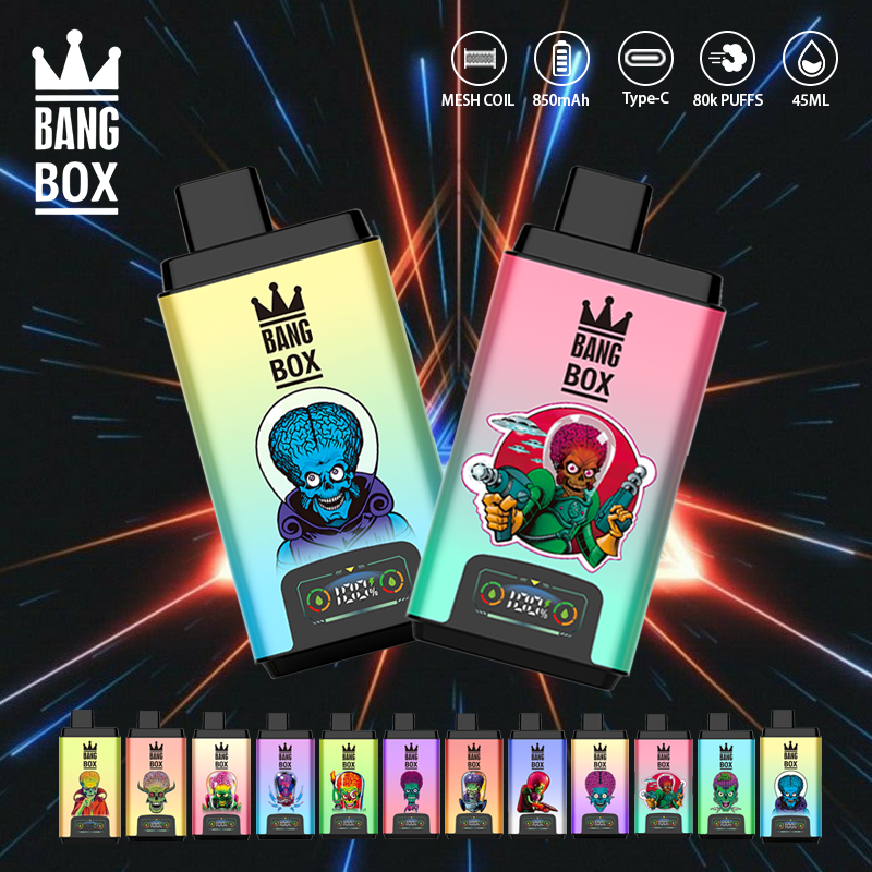 BANG BOX 50000 Puffs Double Flavor Disposable Vape-Peach Juice & Blue Razz Lemonade