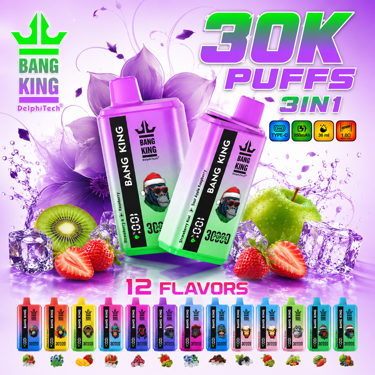 Bang King 30000 Puffs Disposable Vape 
