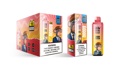 Bang Blaze 60000 Puffs 4 in1 Flavor Disposable Vape - Blueberry Ice & Peach Mango Watermelon & Passion Kiss & Melon Apple
