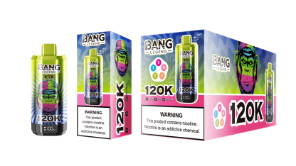 Bang Legend 120000 Puffs 5 in1 Flavor Disposable Vape - Blueberry Ice & Kiwi Passion Fruit Guava & Triple Melon & Peach Pineapple & Passionate Kiss