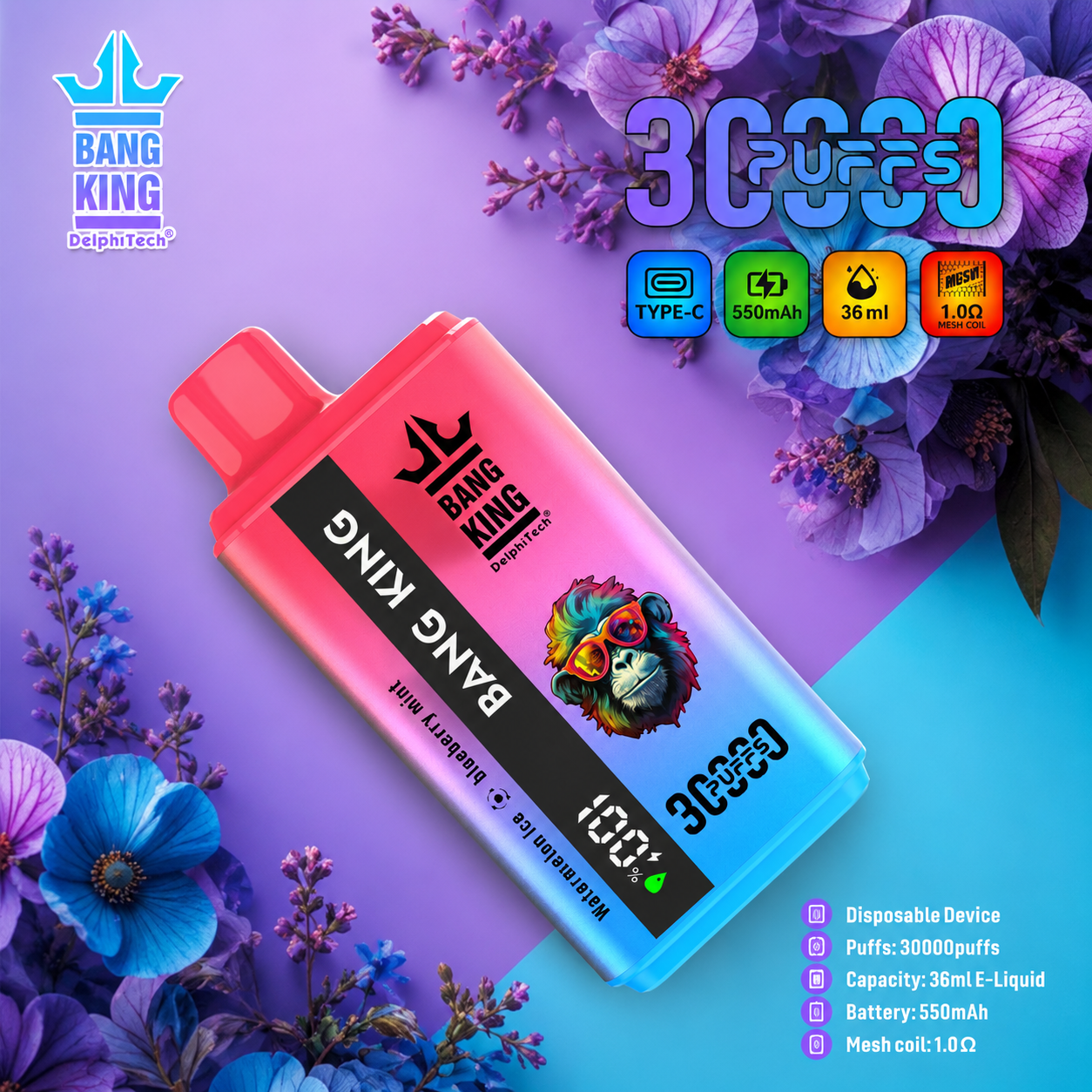 Bang King 30000 Puffs Disposable Vape 