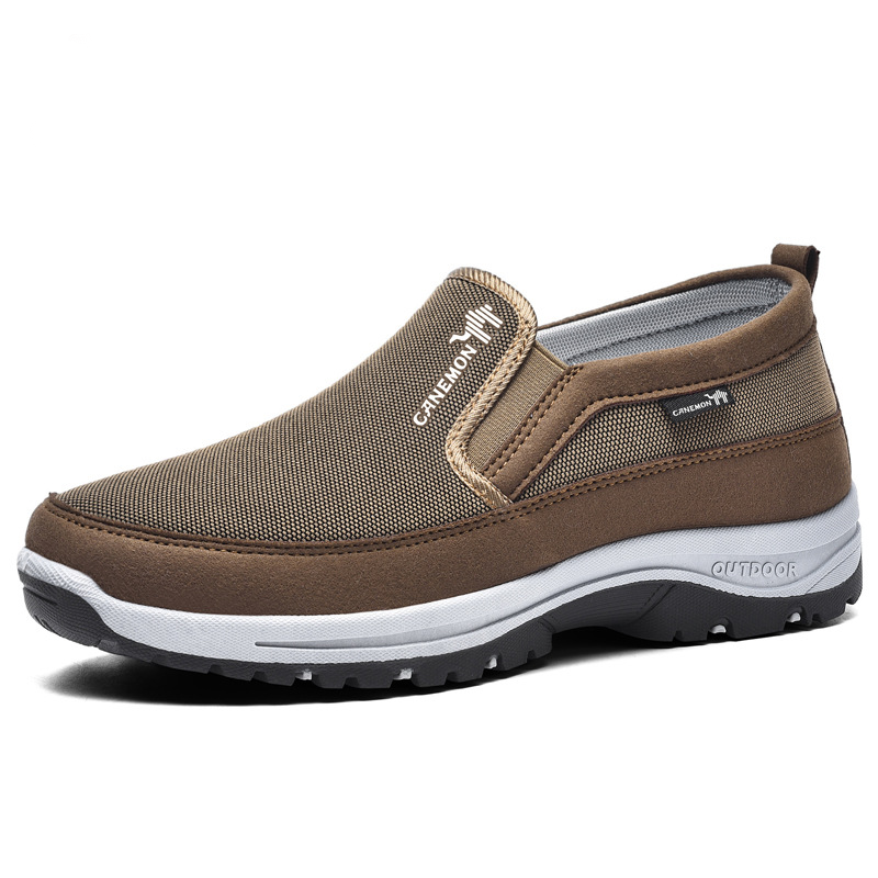 Men's Slip-On Walking Shoes with Lightweight Cushioned Sole 