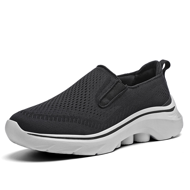 Men‘s Slip-On Running Walking Shoes - Zero Laces Comfort, Non-Slip Traction & Cushioned Support