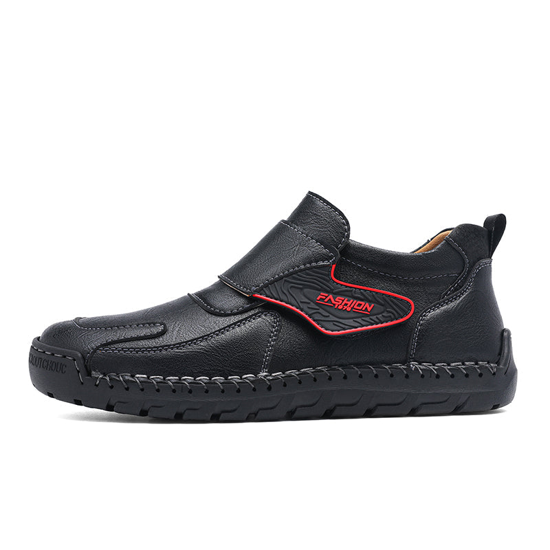 Mens Hand Stitching Leather Lace Up Ankle Boots