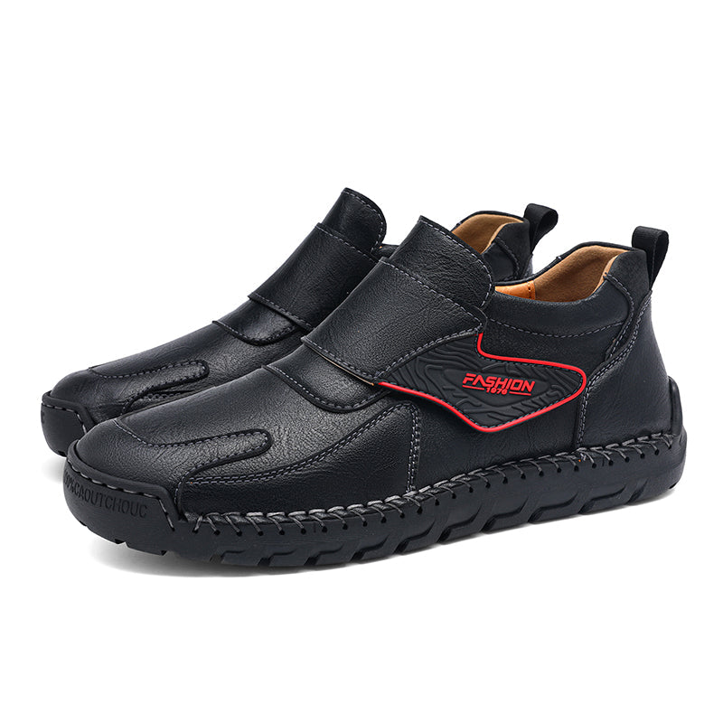 Mens Hand Stitching Leather Lace Up Ankle Boots