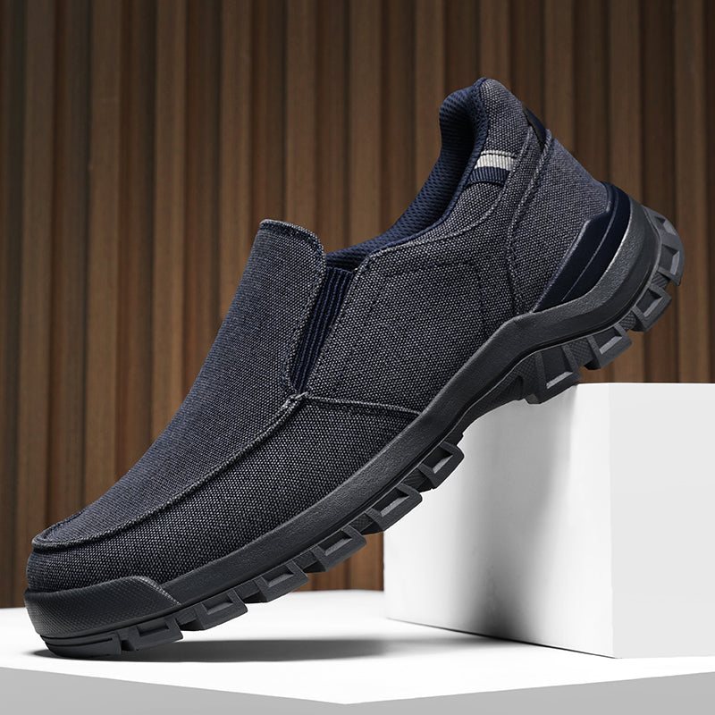 Men's Comfortable Non-Slip Pigskin Slip-On Casual Walking Shoes Outdoor Sports Shoes