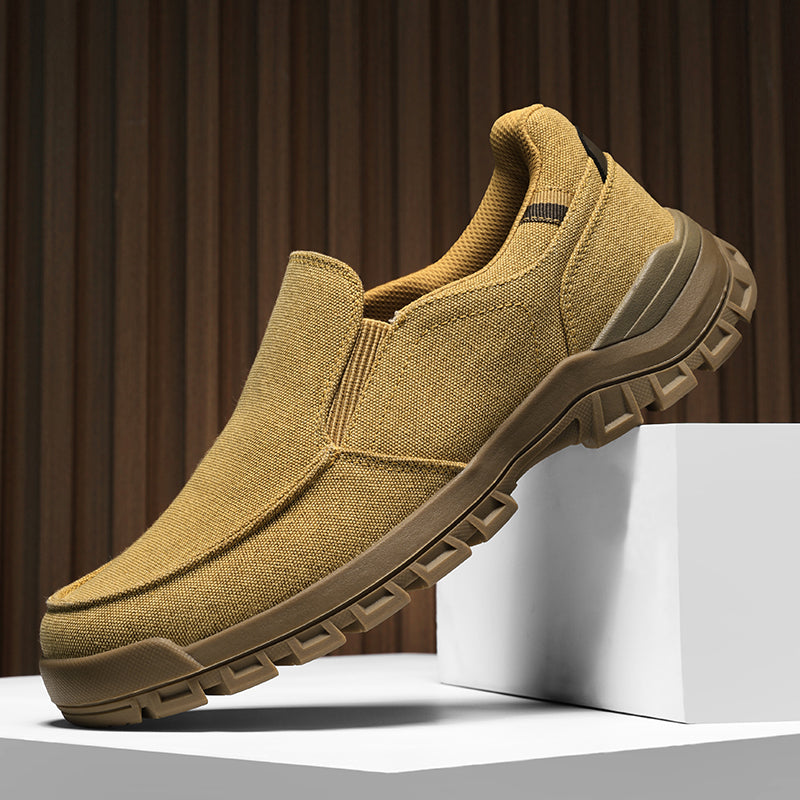 Men's Comfortable Non-Slip Pigskin Slip-On Casual Walking Shoes Outdoor Sports Shoes