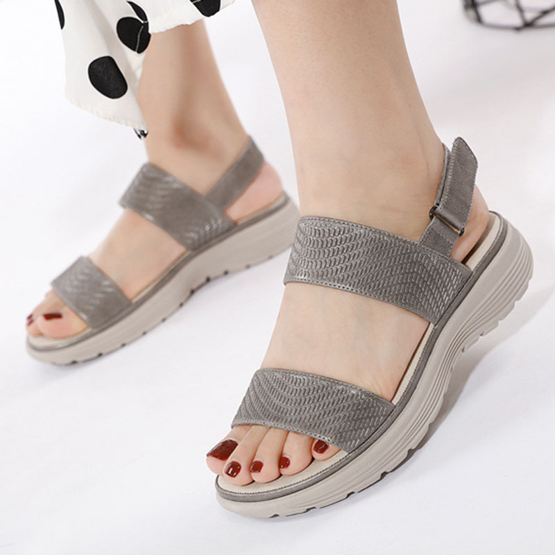 Women's Leather Wedges  Sandals