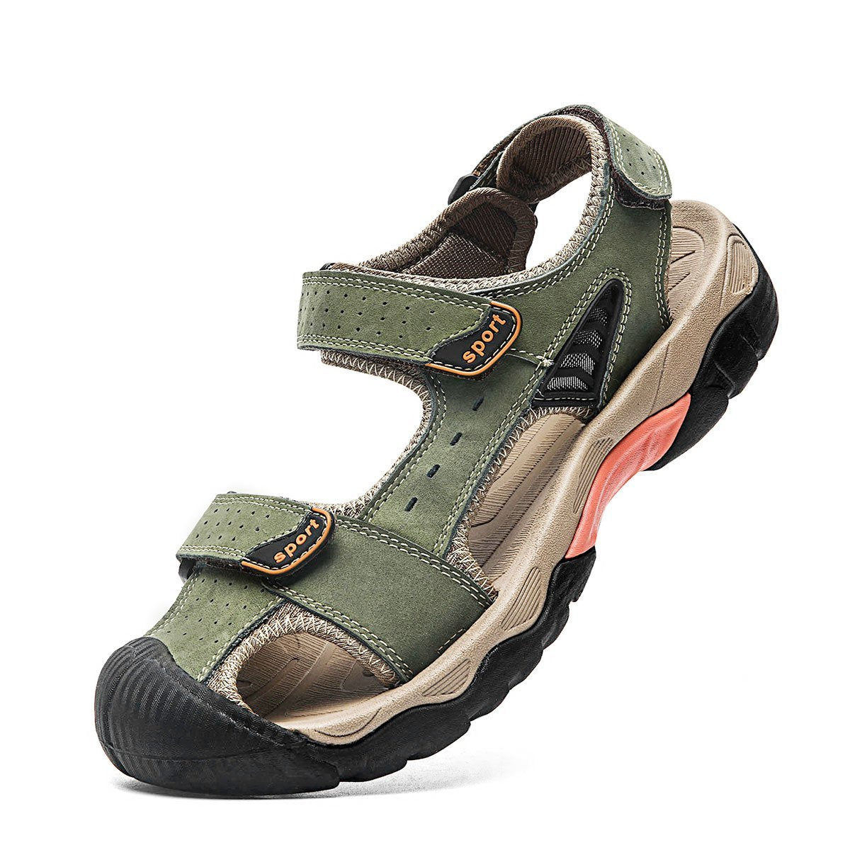 Men's Outdoor Cowhide Flat Sandals