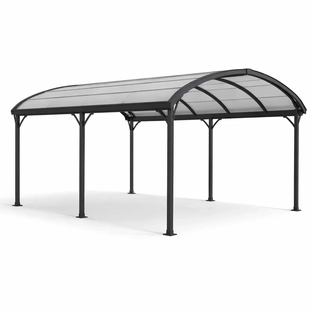 Transparent Roof Metal Carport Shelter-NestSolara