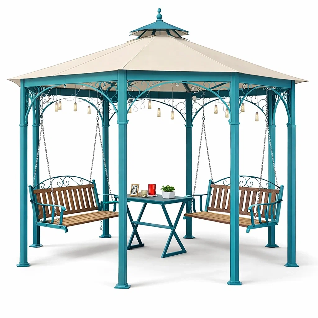 Outdoor Decorative Swing Gazebo Pavilion-NestSolara
