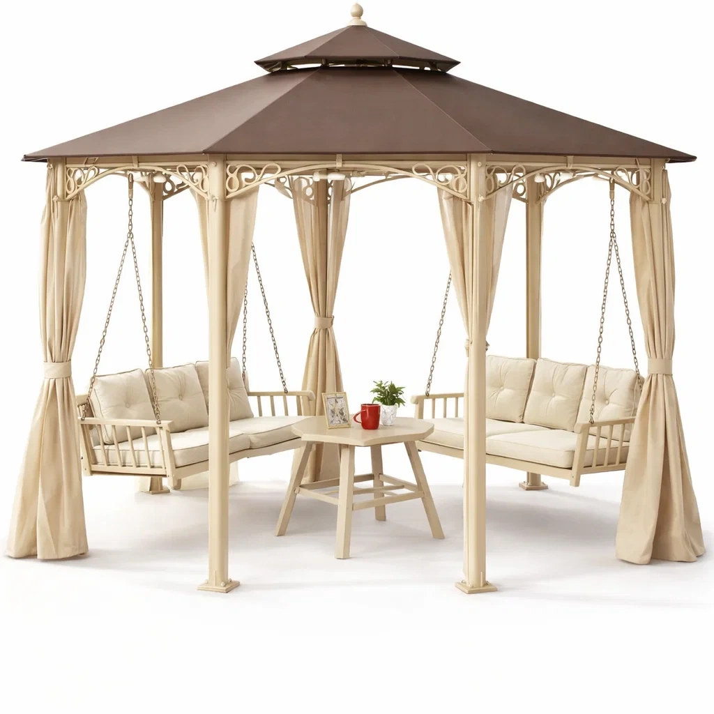 Outdoor Patio Swing Gazebo Shelter-NestSolara