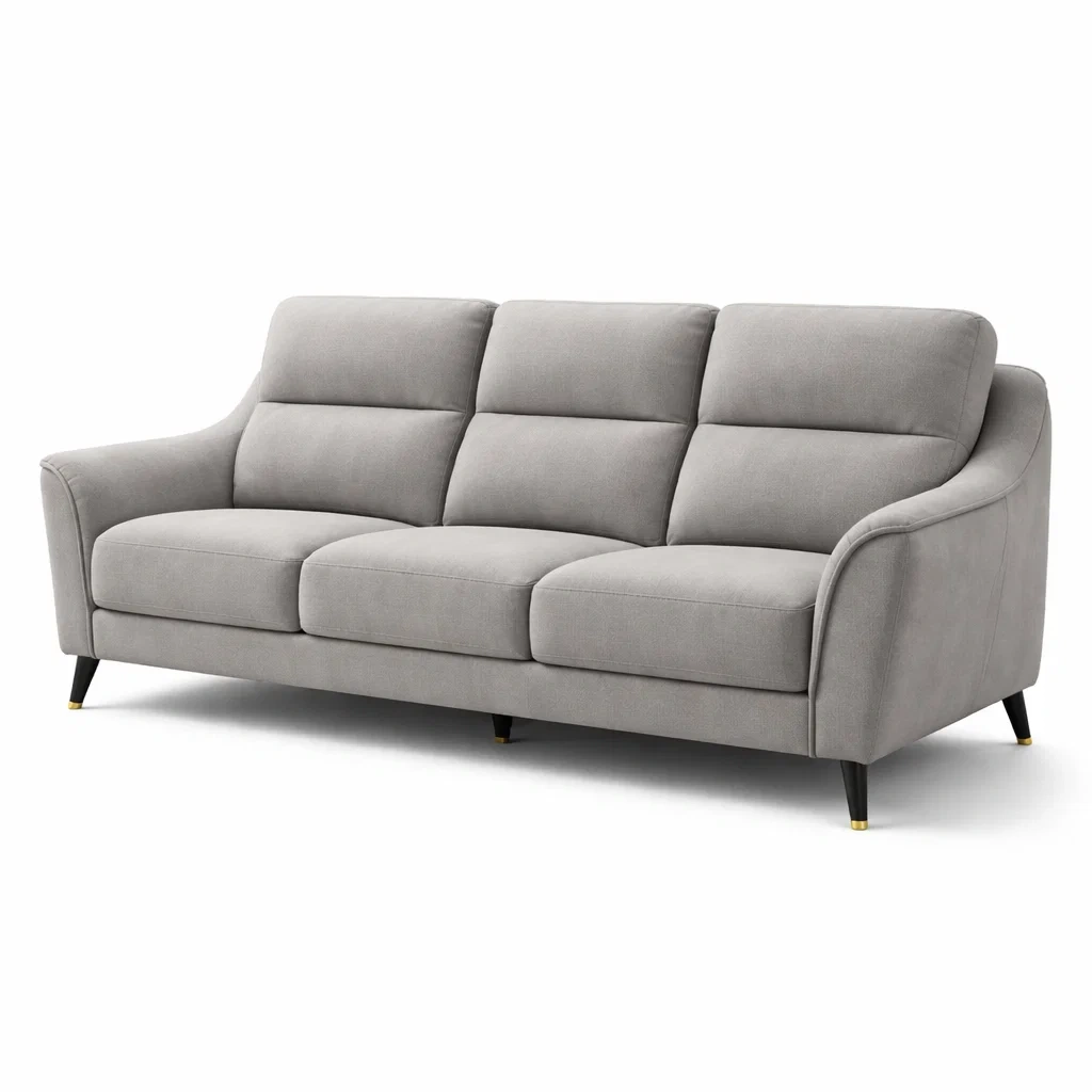Modern Three Seat Fabric Sofa-NestSolara