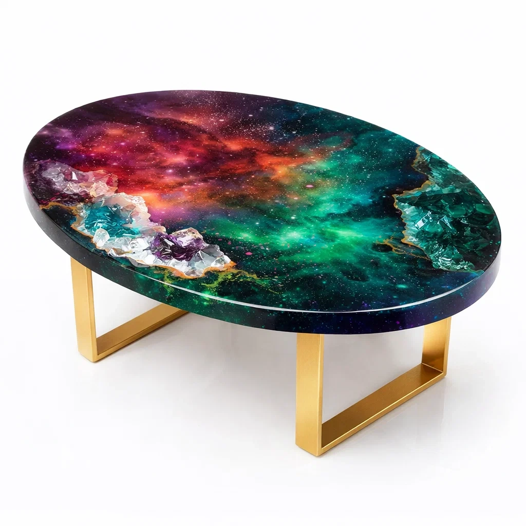 Galaxy Resin Epoxy Coffee Table-NestSolara