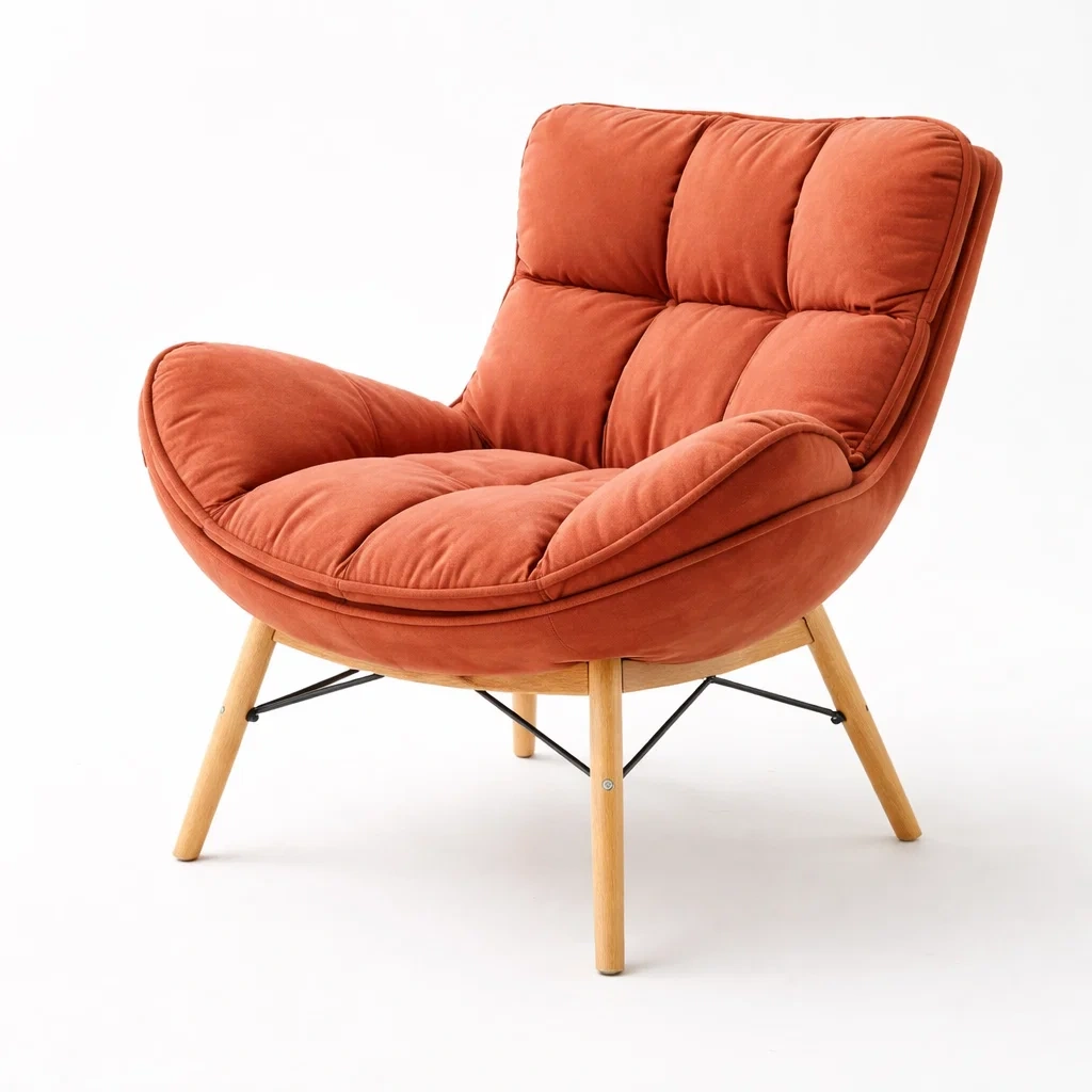 Upholstered Lounge Accent Chair-UrbanLoria