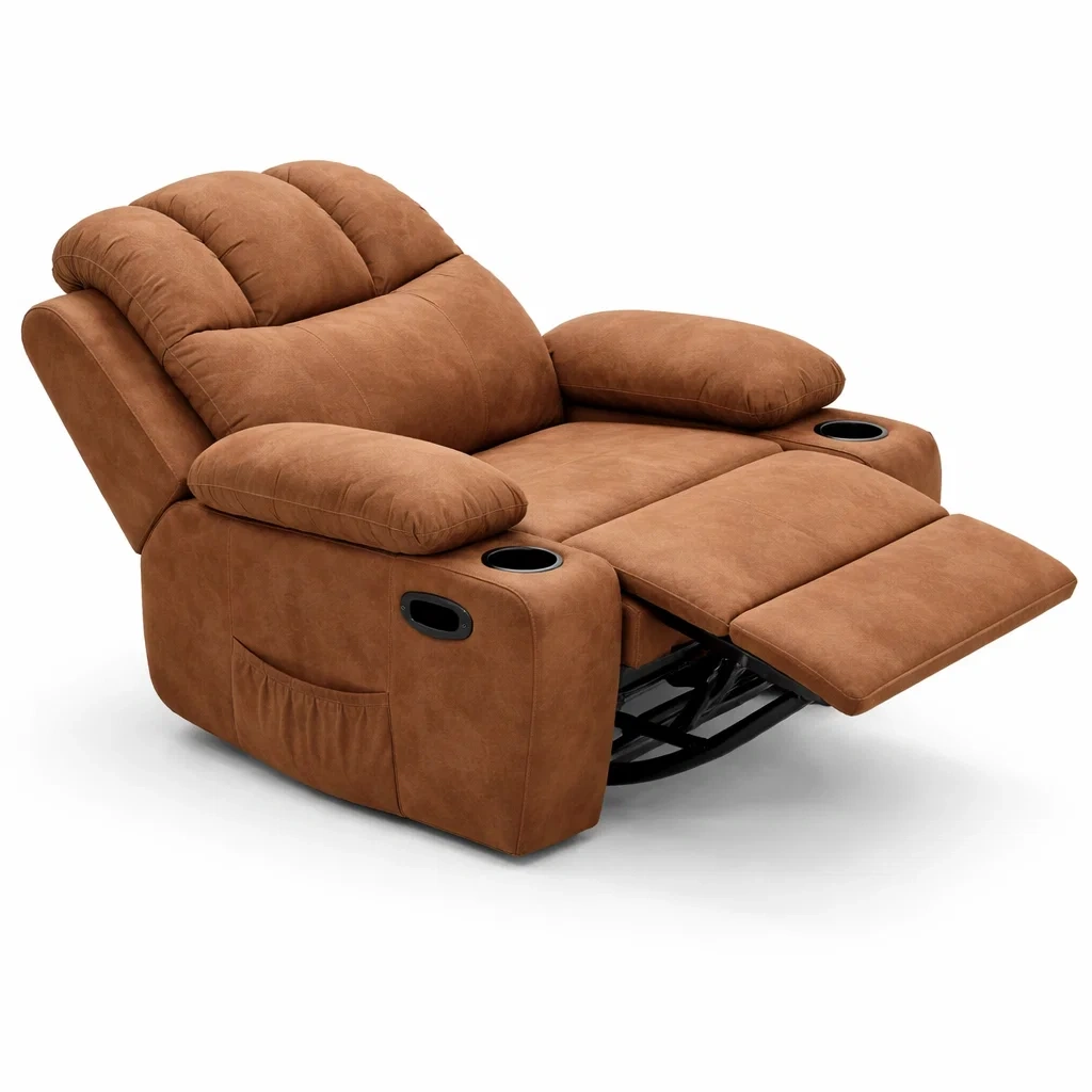Modern Leather Recliner Lounge Chair-UrbanLoria