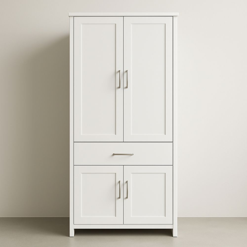 Meuble en MDF blanc avec 1 tiroir