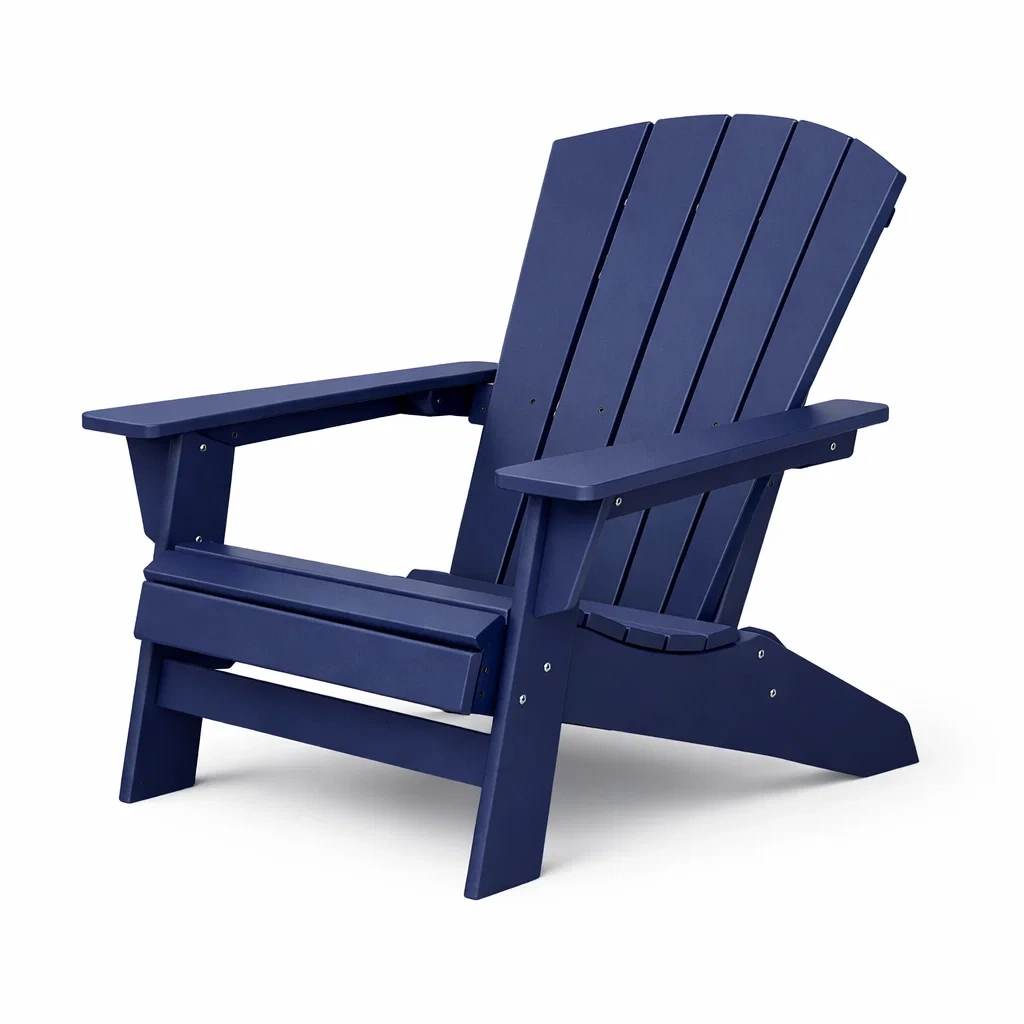 Adirondackstuhl aus kunststoff blau 90x75x90 cm-LIVINGCRAFTPRO
