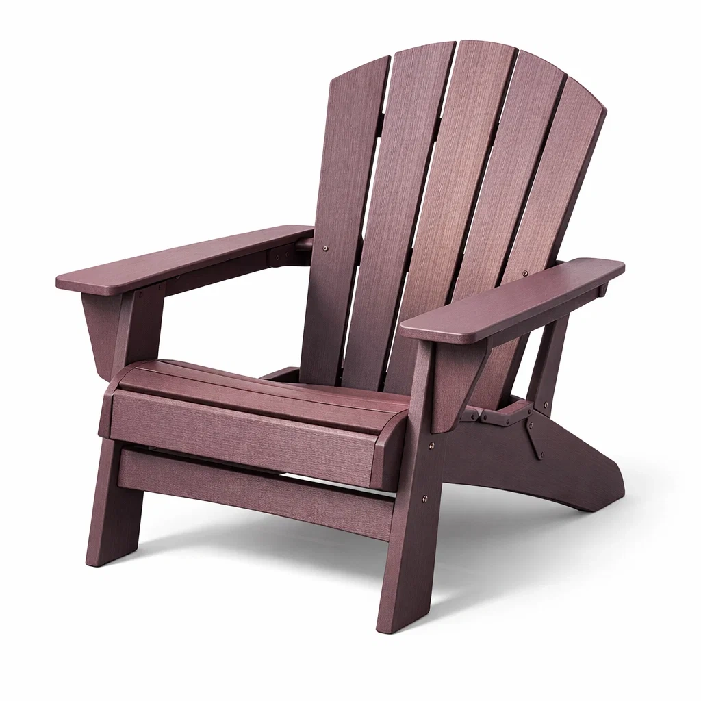 Adirondackstuhl aus kunststoff braun-LIVINGCRAFTPRO