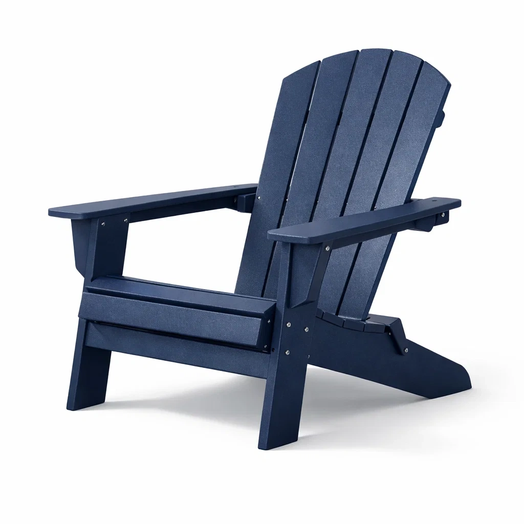 Adirondackstuhl aus kunststoff blau 89x78x101 cm-LIVINGCRAFTPRO