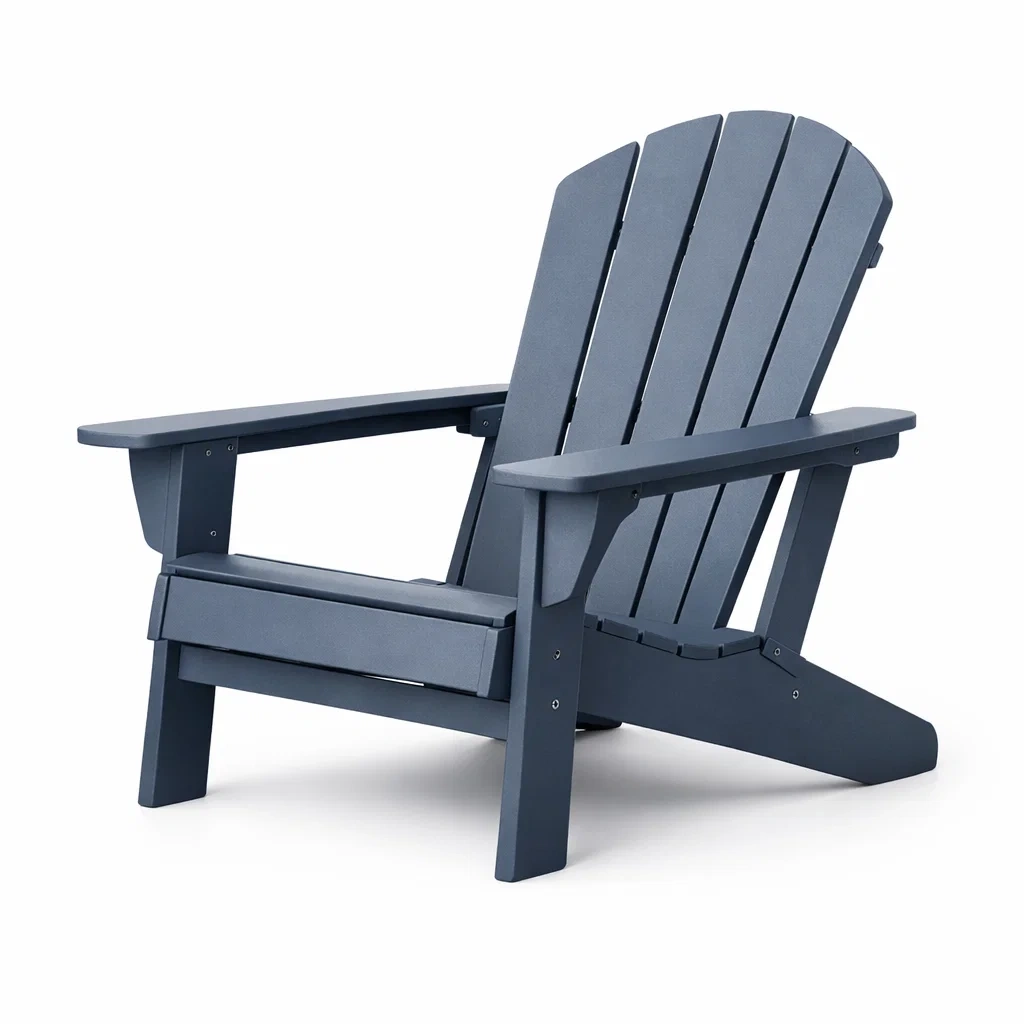 Adirondackstuhl aus polyethylen blau 75x90x90 cm-LIVINGCRAFTPRO