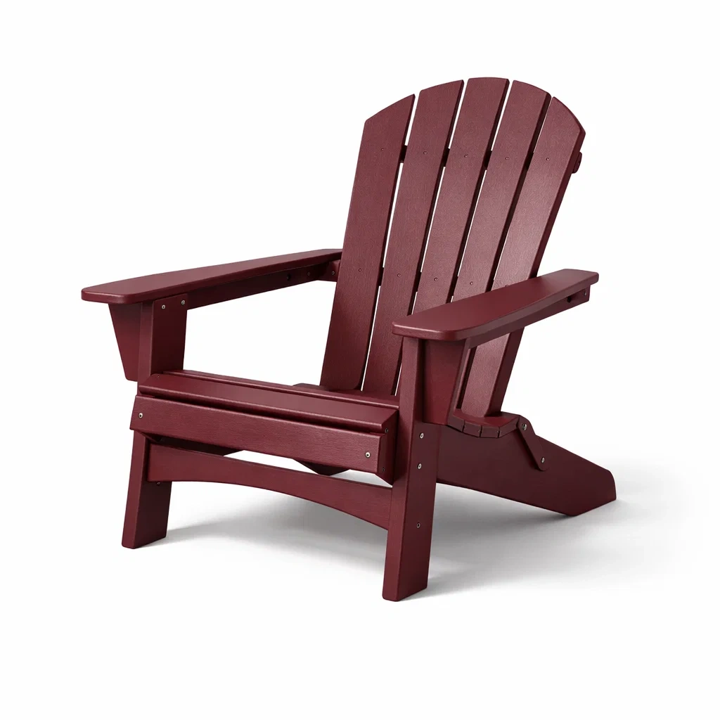 Adirondackstuhl aus kunststoff bordeaux 90x75x93 cm-LIVINGCRAFTPRO