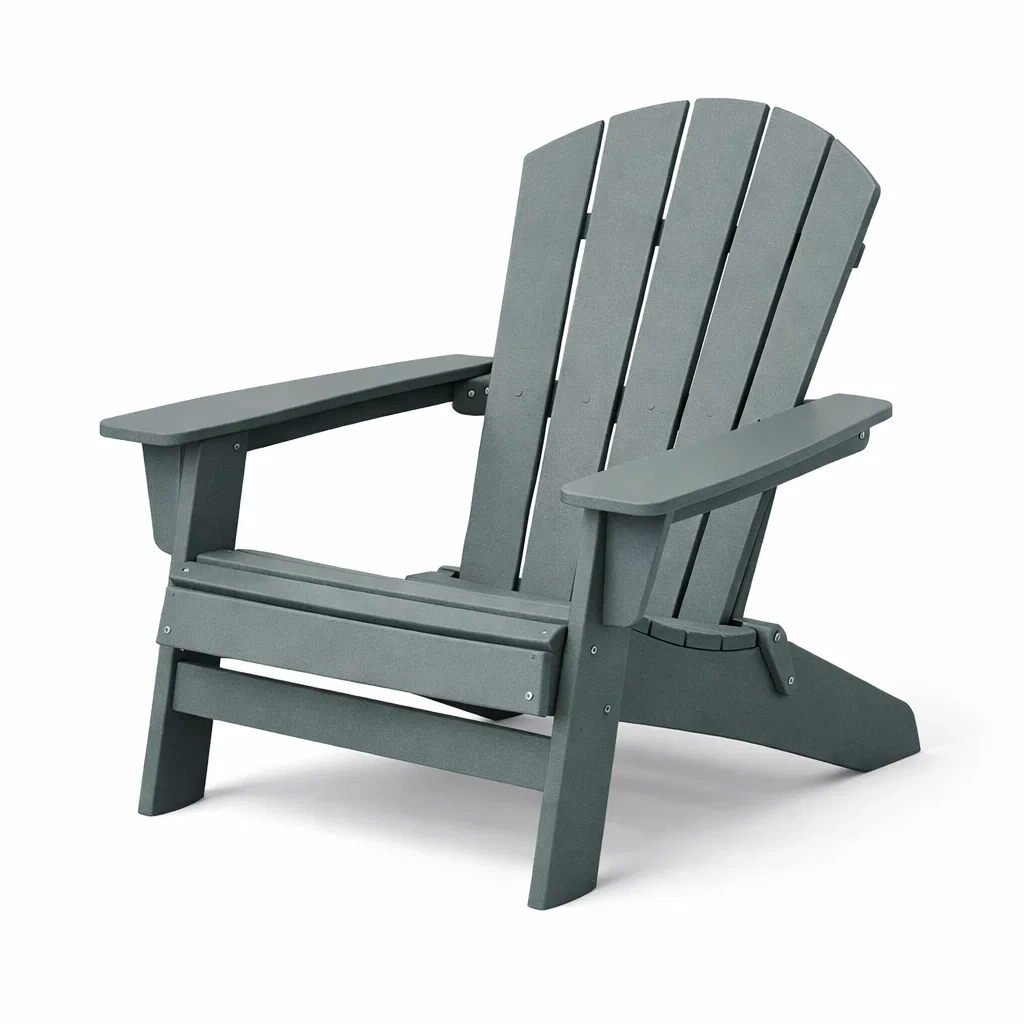 Adirondackstuhl aus kunststoff grau-LIVINGCRAFTPRO