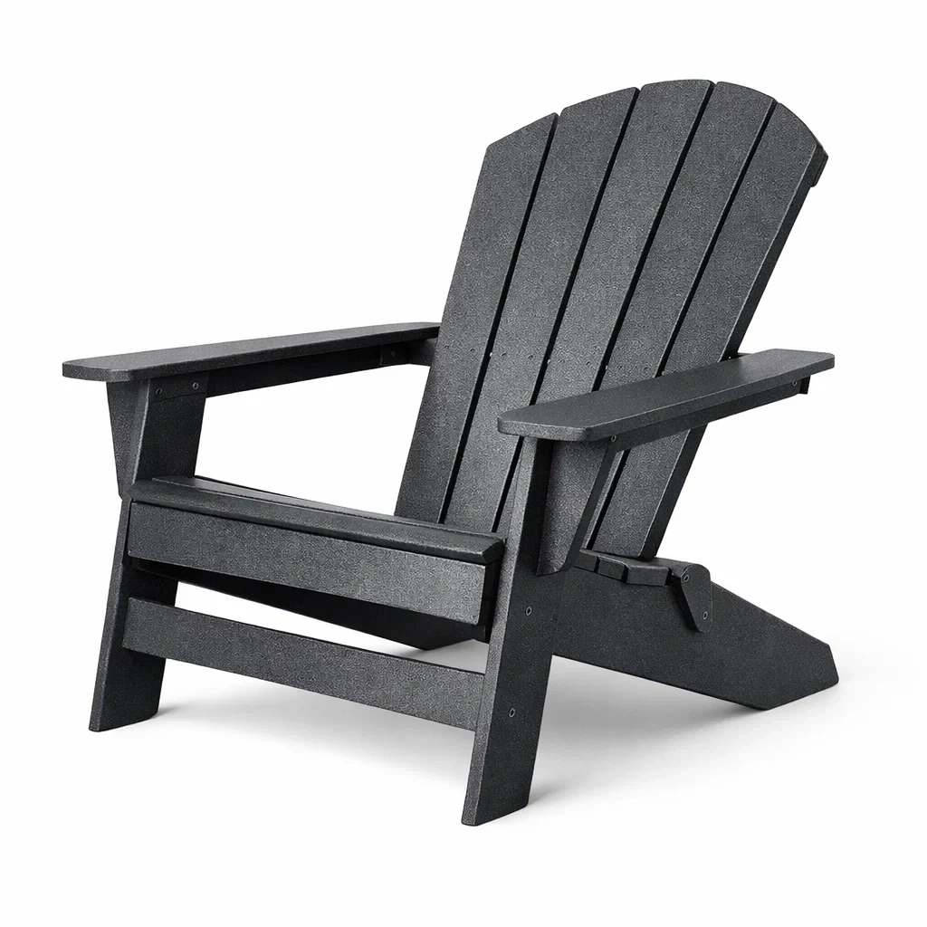 Adirondackstuhl aus kunststoff schwarz 78x80x92 cm-FURNISHELITECO
