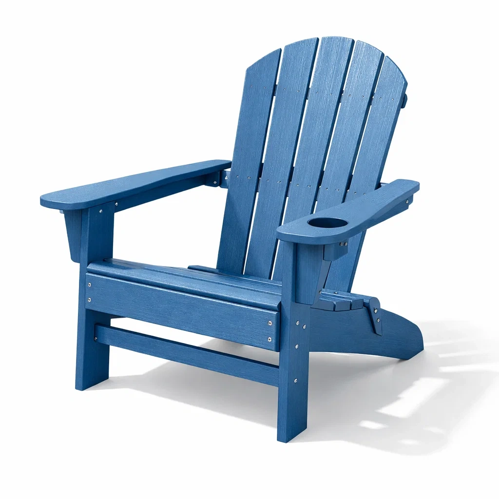 Adirondackstuhl aus polyethylen blau-FURNISHELITECO