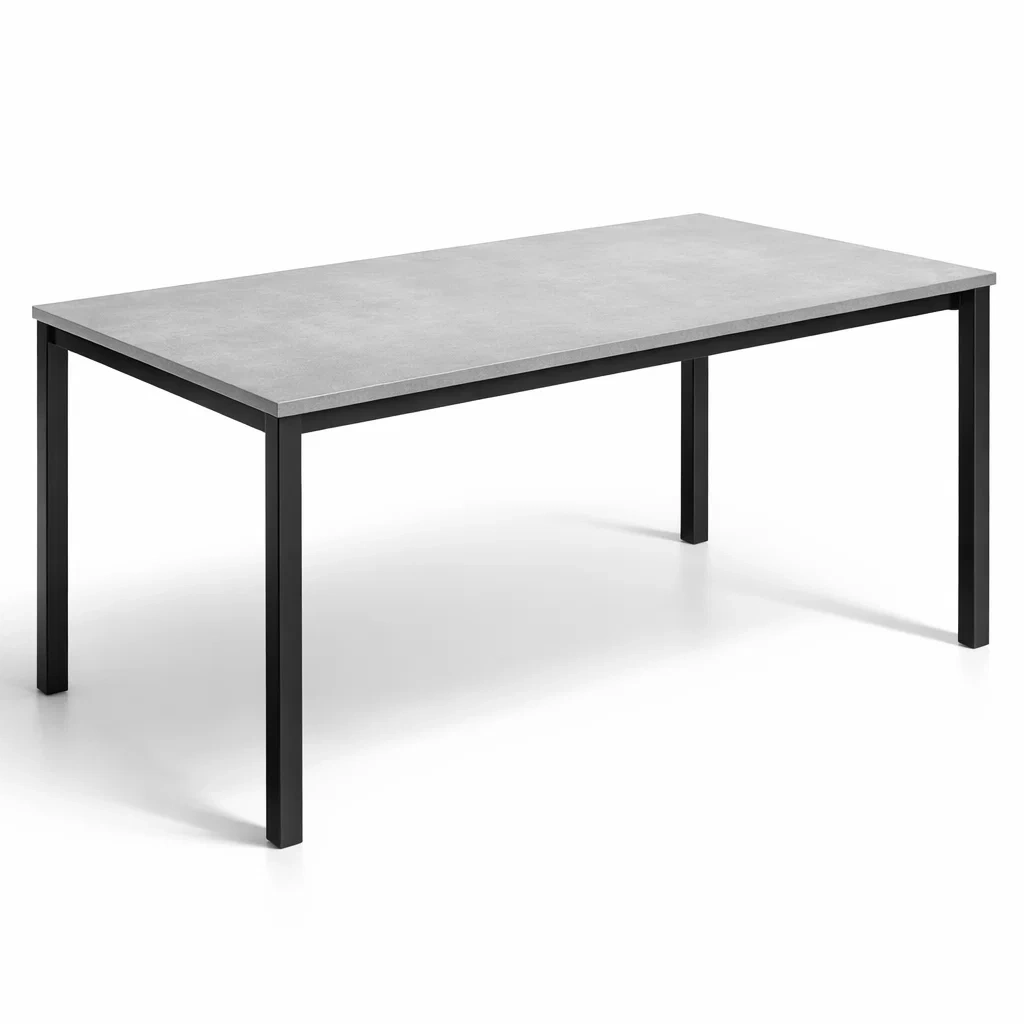 Esstisch aus mdf und stahl grau-FURNISHELITECO