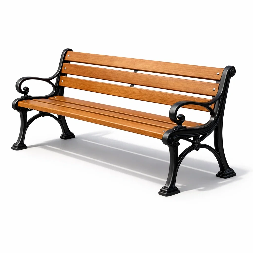 Gartenbank holz und gusseisen braun schwarz-FURNISHELITECO