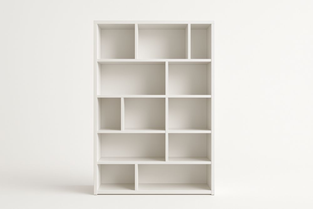 Bibliothèque en panneaux de particules bois blanc 180x100x30 cm(H×l×P)-Hemloxyn