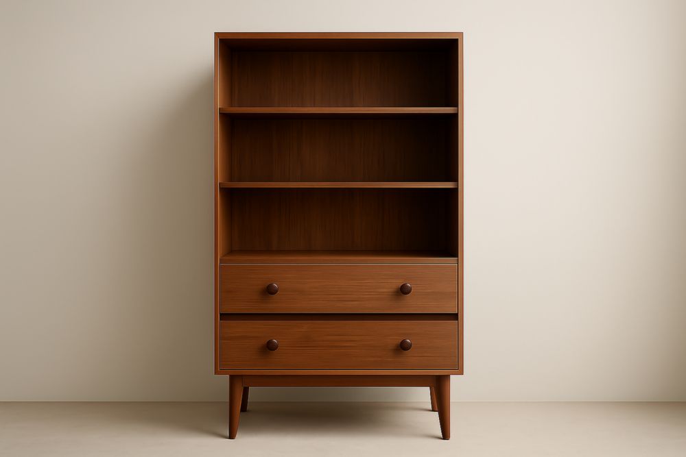 Étagère en Bois Massif avec Tiroirs-Hemloxyn