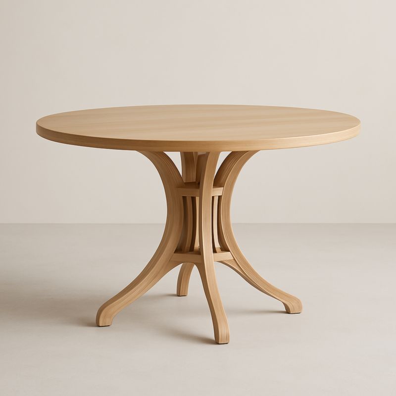 Table en bois massif chêne clair 120 cm-Junixwood