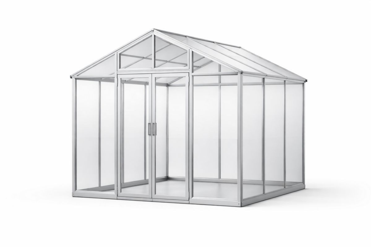 Serra da Giardino in Alluminio e Vetro Temperato 250x250x250 cm