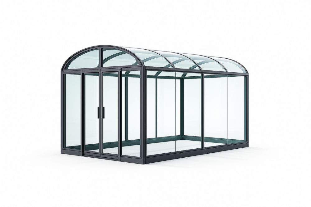 Serra in Alluminio e Vetro Temperato Curvo