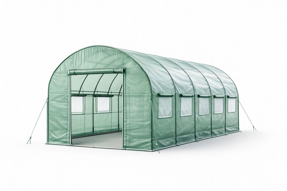 Serra a Tunnel in Acciaio e PVC Verde 6x3x2m