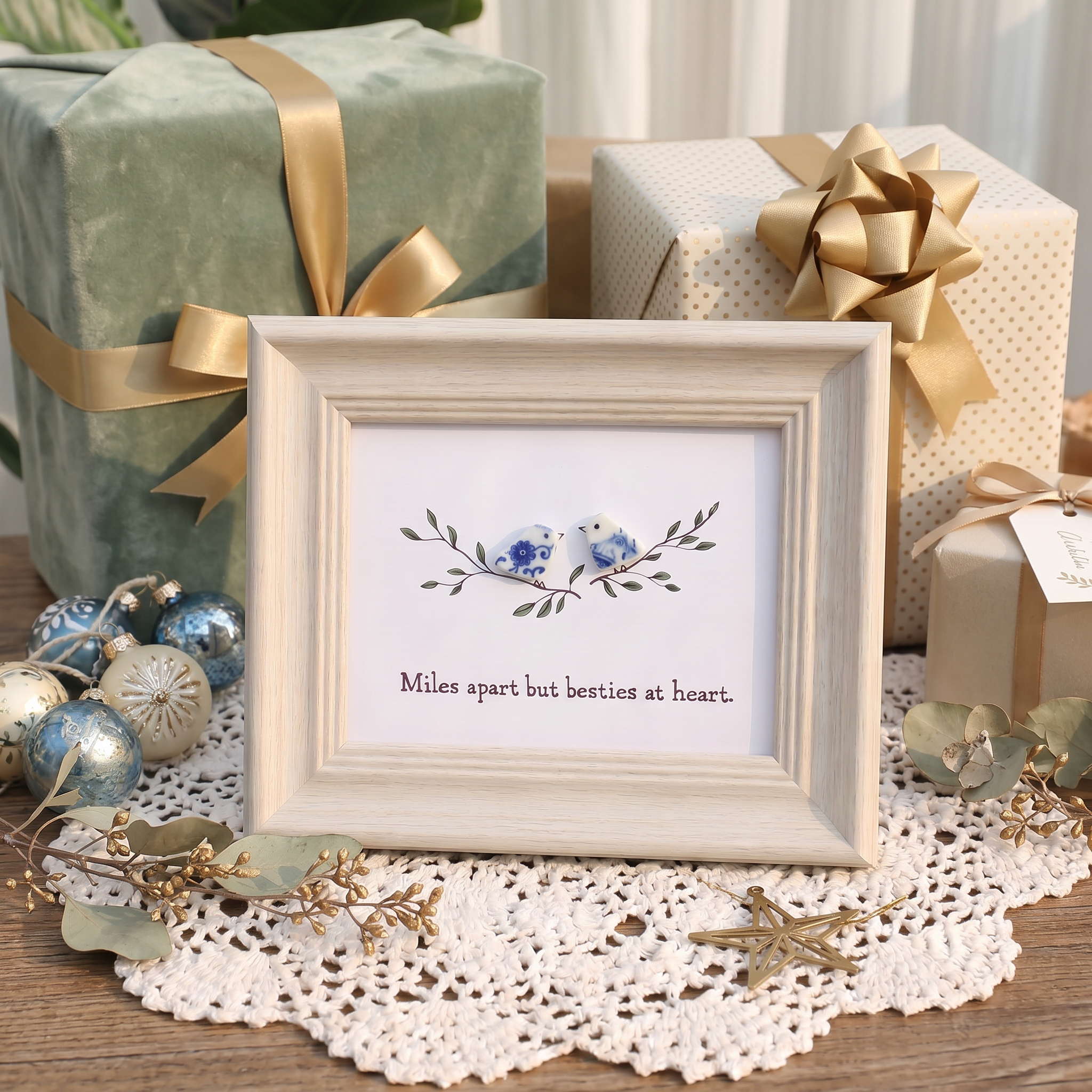 The Porcelain Tiles Art--Miles apart but besties at heart🎁💛