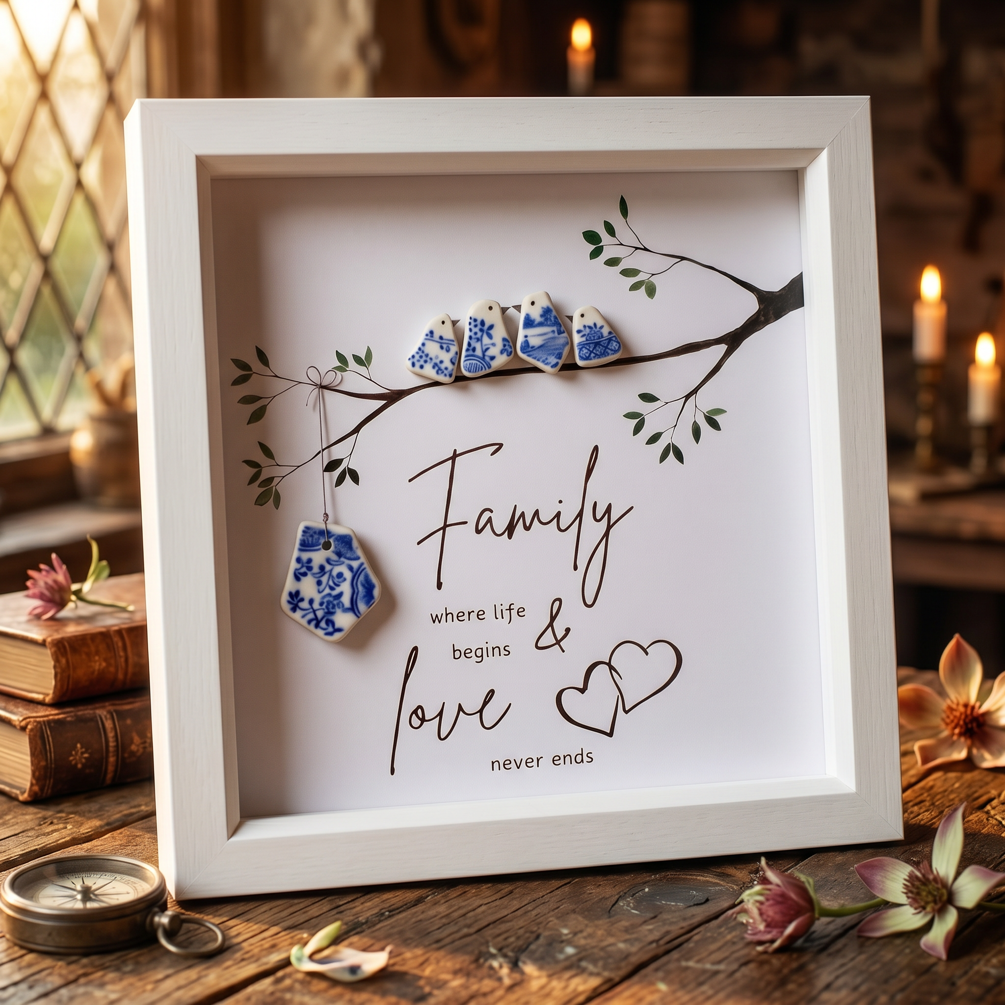 The Porcelain Tiles Art--family,where life begins, love never ends.