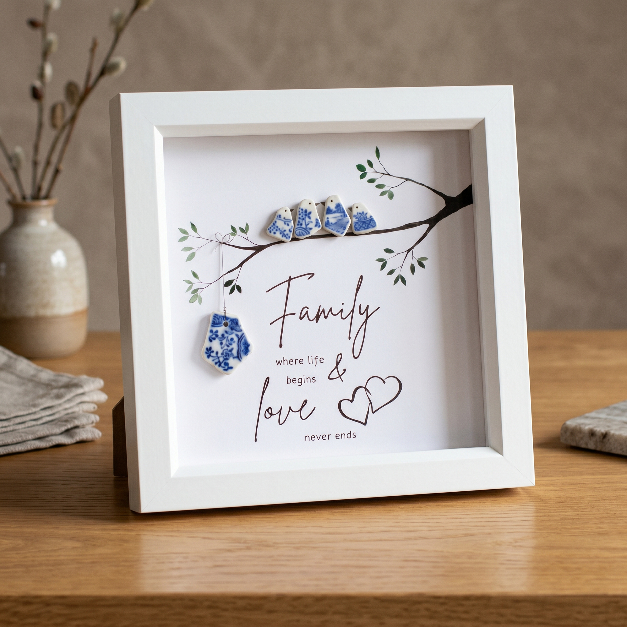 The Porcelain Tiles Art--family,where life begins, love never ends.