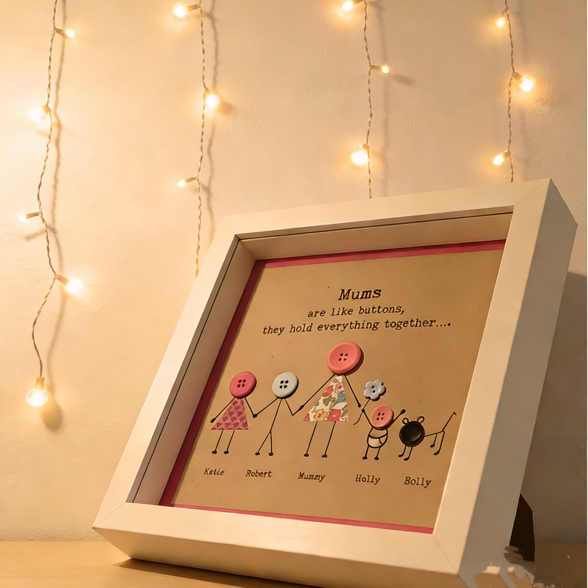 Button Art Decor：family 